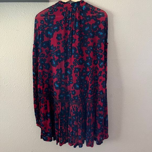 Free People Love Letter Floral Tunic Boho oversized top mini dress - Picture 6 of 16